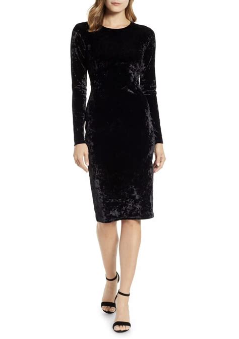 michael kors panne velvet dress|Michael Kors Womens Panne Velvet Sheath Dress, Black, PM.